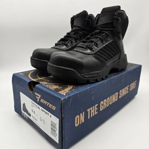 Bates Women's E03564 Tactical Sport II Boots 6.5M Black Mid Comp Toe Leather NIB - Picture 14 of 15